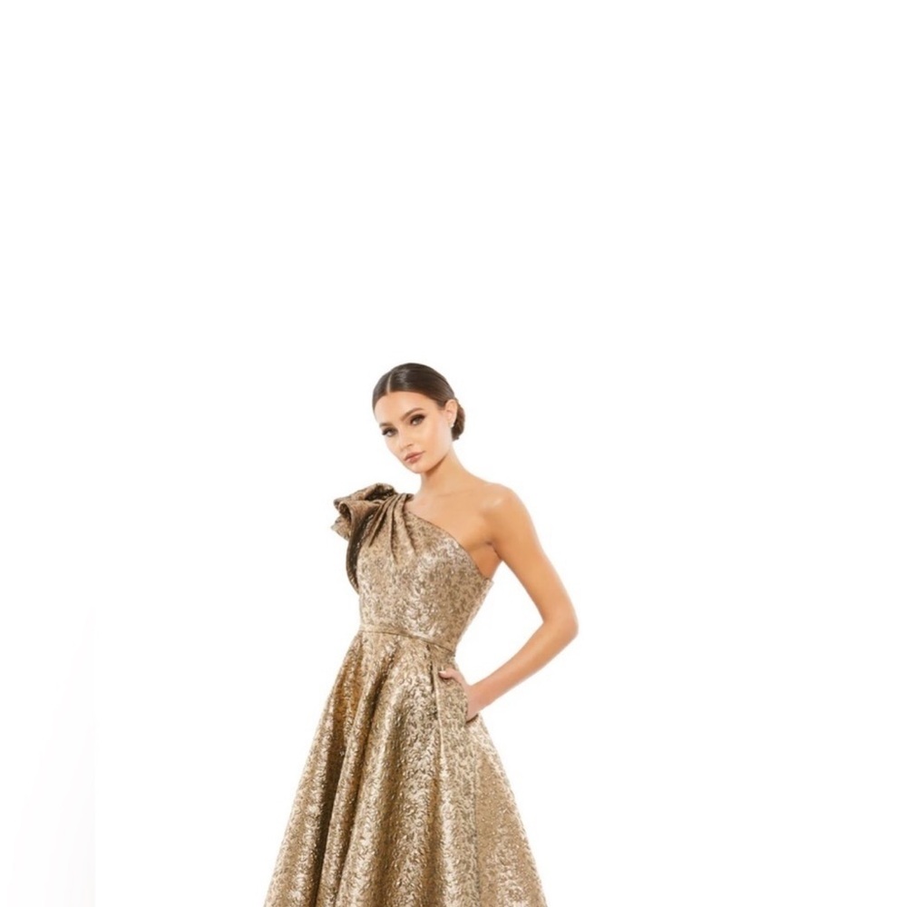 Mac Duggal Gold A-Line Skirt